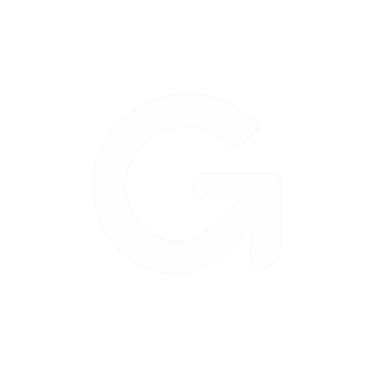 Gained mark — a G combined with a directional arrow